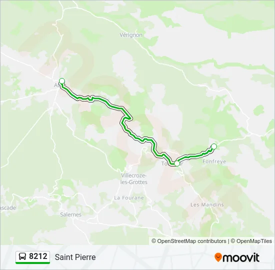 8212 Bus Line Map