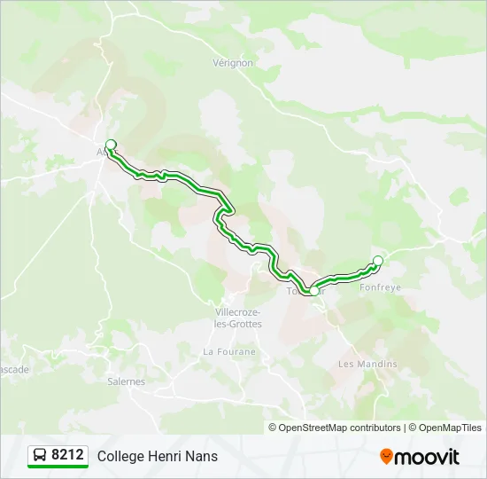 8212 Bus Line Map