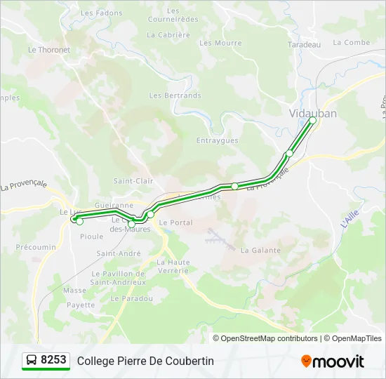 8253 Bus Line Map