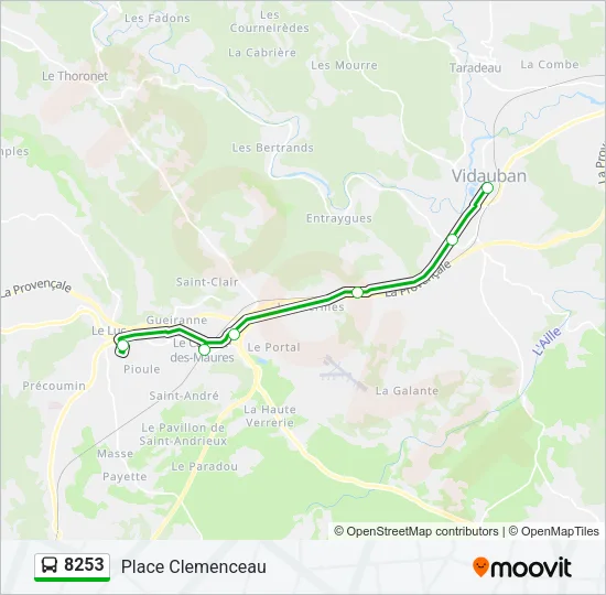 8253 Bus Line Map