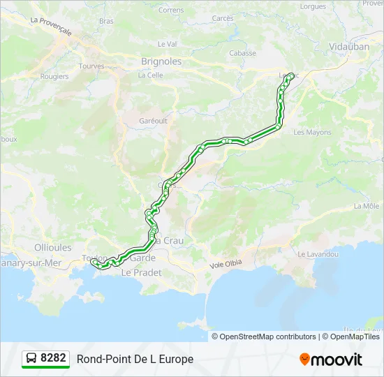 8282 Bus Line Map