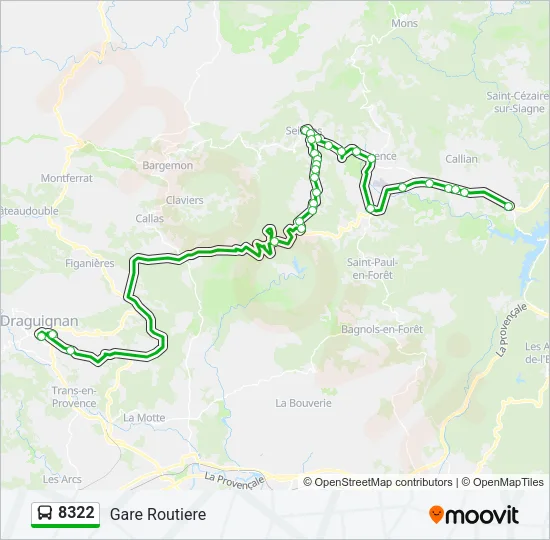 8322 Bus Line Map