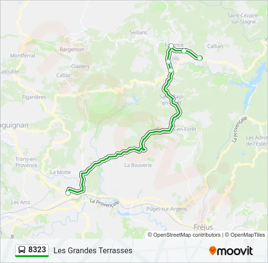 8323 Bus Line Map