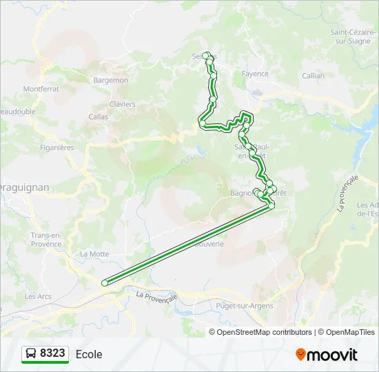 8323 Bus Line Map