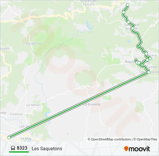 8323 Bus Line Map