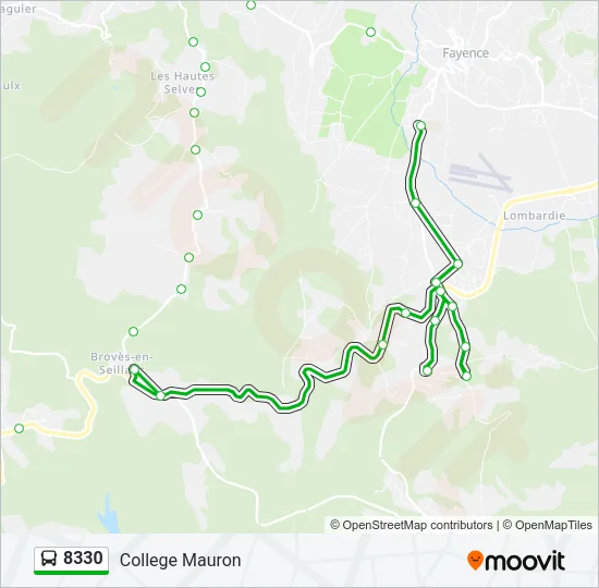 8330 Bus Line Map