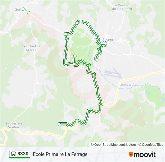8330 Bus Line Map