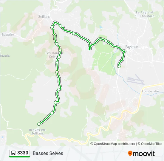 8330 Bus Line Map