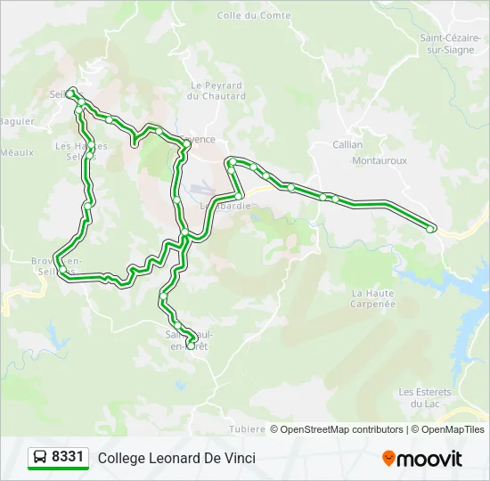 8331 Bus Line Map