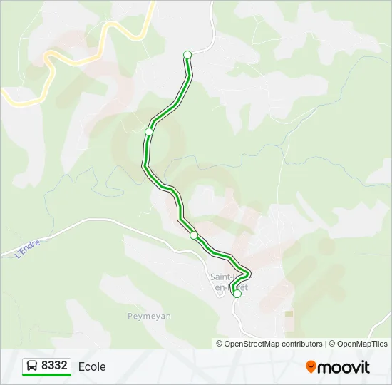 8332 Bus Line Map
