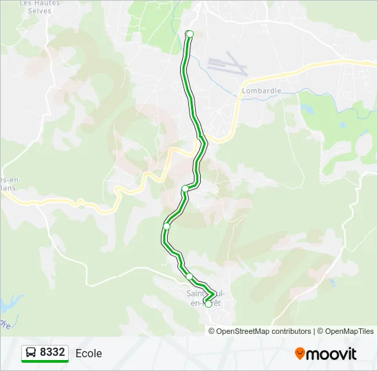 8332 Bus Line Map