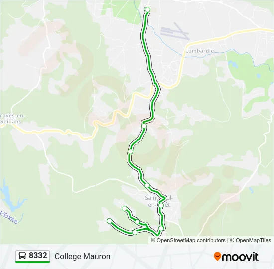 8332 Bus Line Map