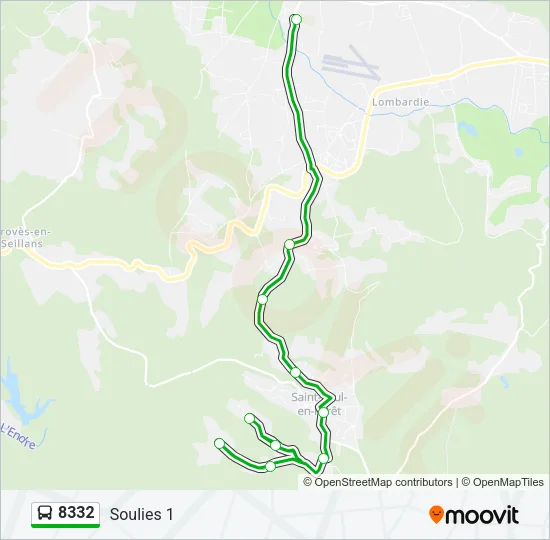 8332 Bus Line Map