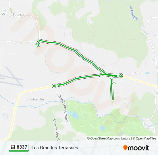 8337 Bus Line Map