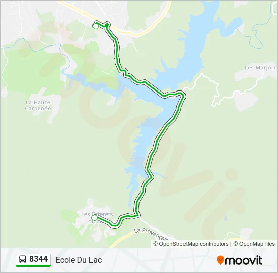 8344 Bus Line Map