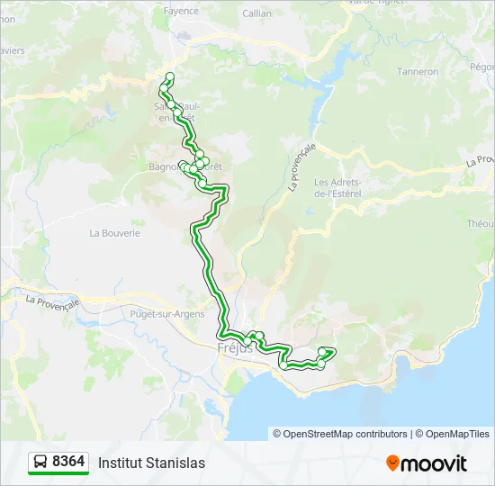 8364 Bus Line Map
