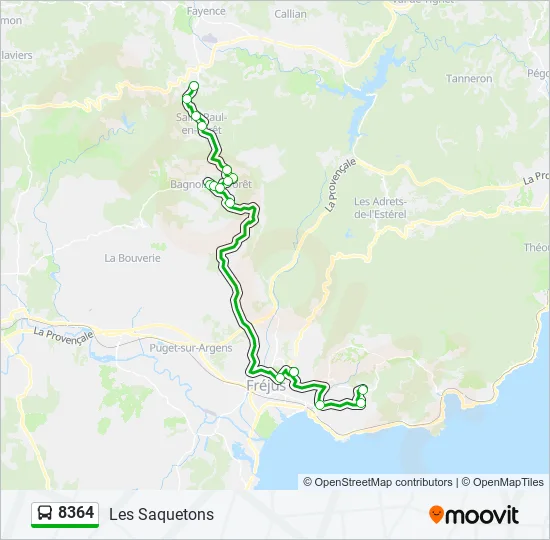 8364 Bus Line Map