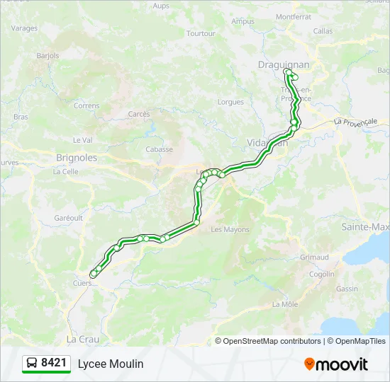 8421 Bus Line Map