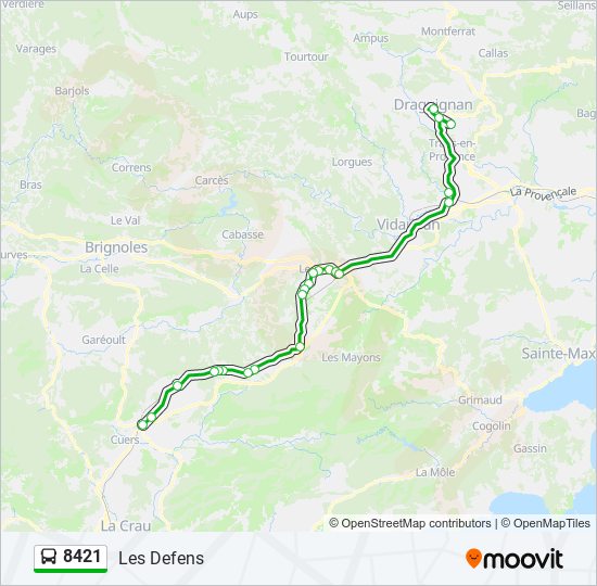 8421 bus Line Map