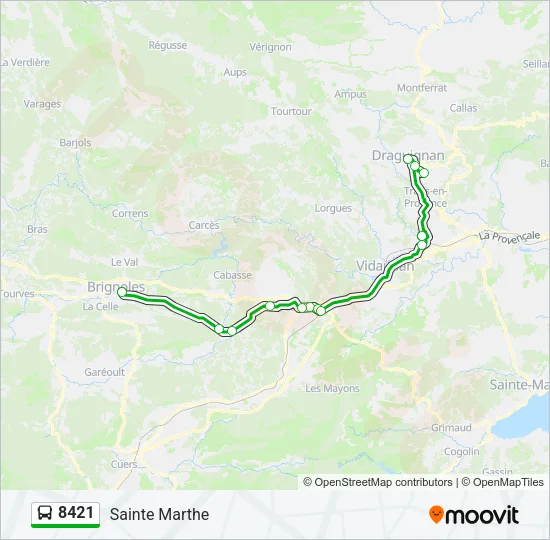 8421 Bus Line Map