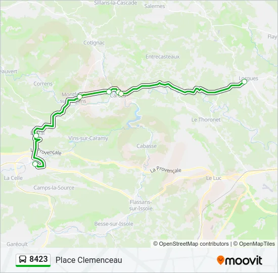 8423 Bus Line Map