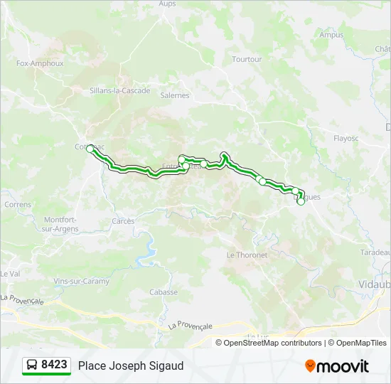 8423 Bus Line Map