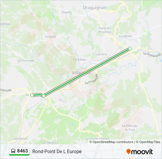 8463 Bus Line Map