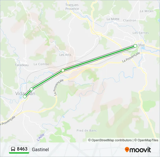 8463 Bus Line Map