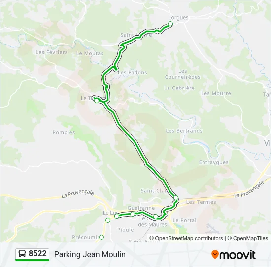 8522 Bus Line Map