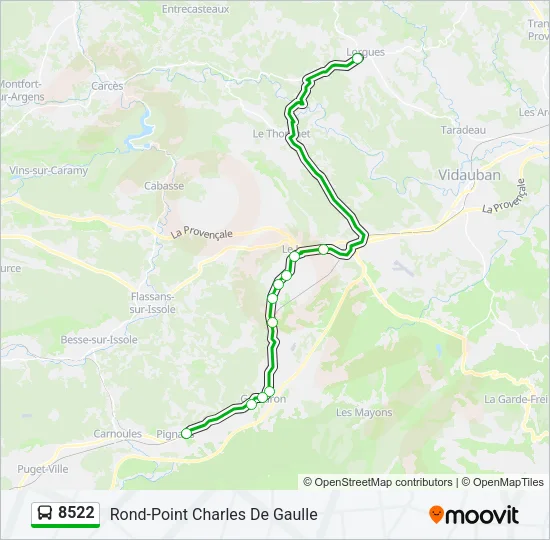 8522 Bus Line Map