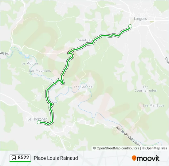 8522 Bus Line Map