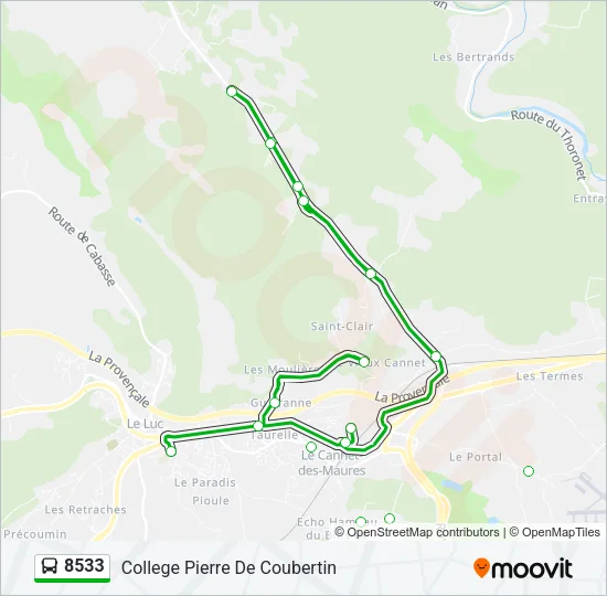 8533 Bus Line Map
