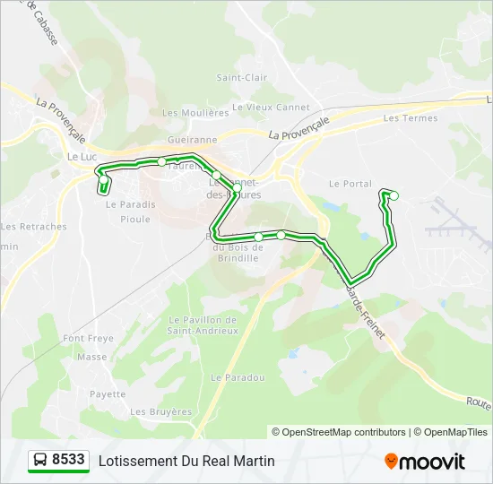 8533 Bus Line Map