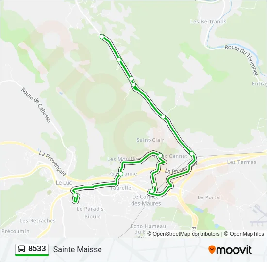 8533 Bus Line Map