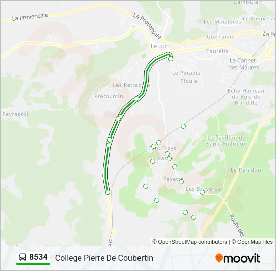 8534 Bus Line Map