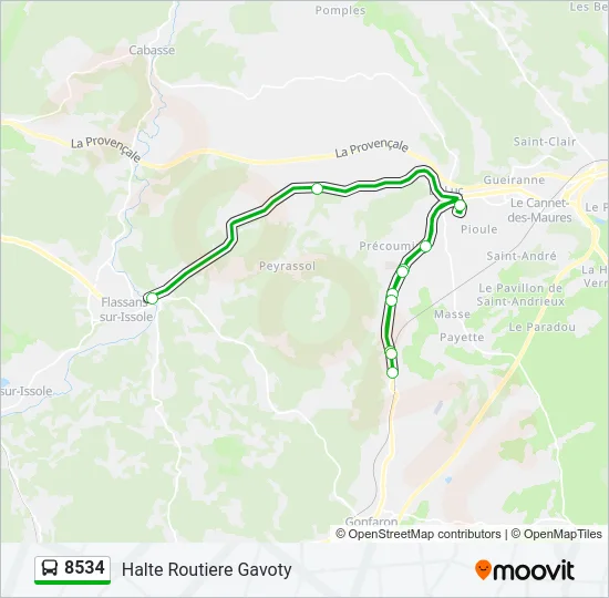 8534 Bus Line Map