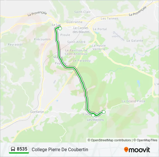 8535 Bus Line Map