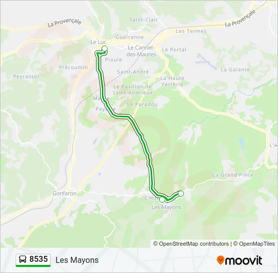 8535 Bus Line Map
