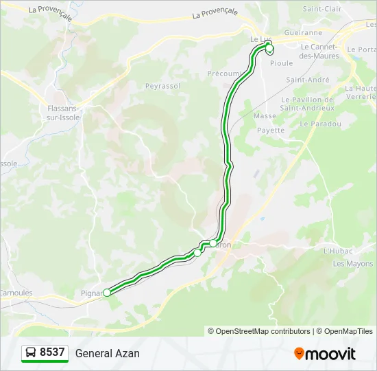 8537 Bus Line Map