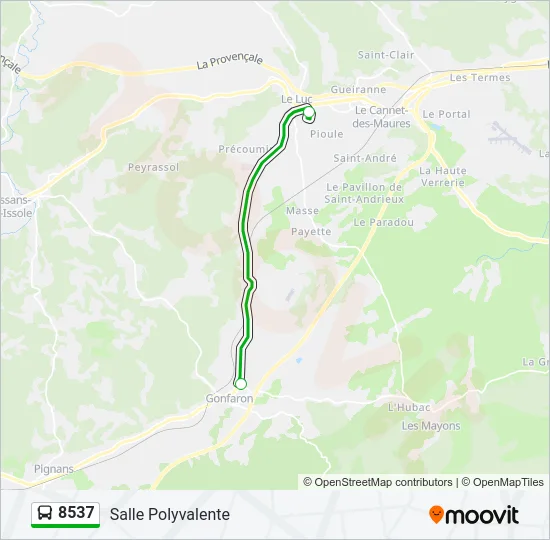 8537 Bus Line Map