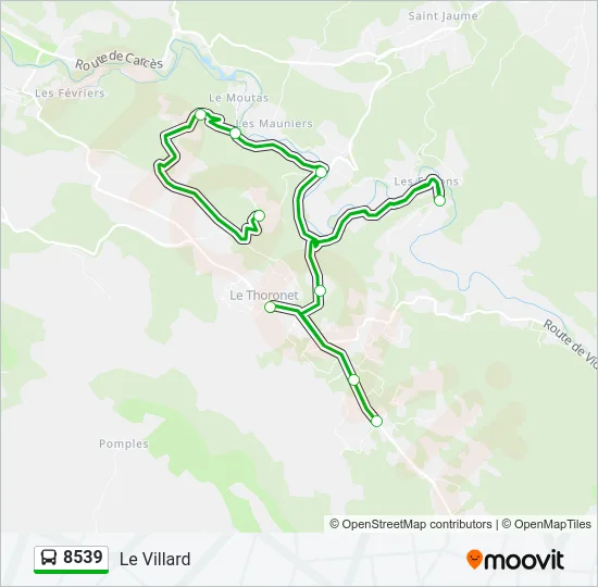 8539 Bus Line Map