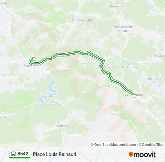 8542 Bus Line Map