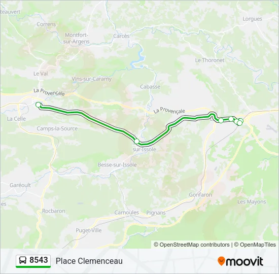 8543 Bus Line Map