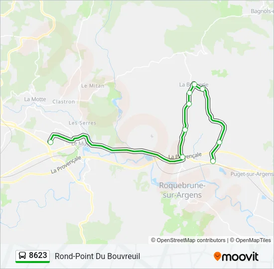 8623 Bus Line Map