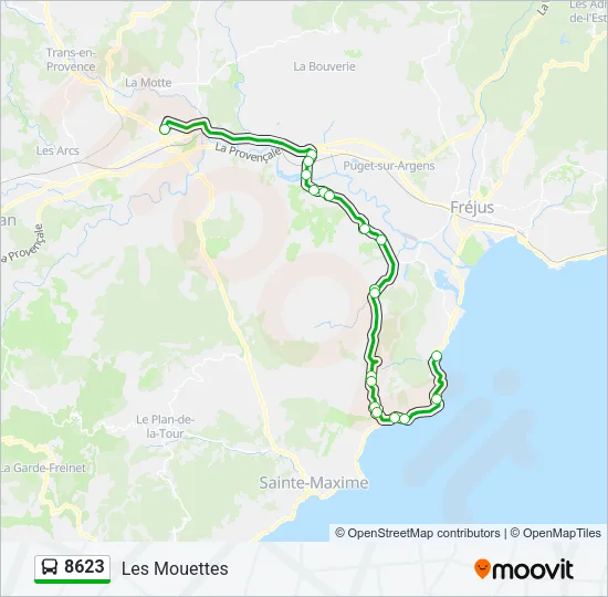 8623 Bus Line Map