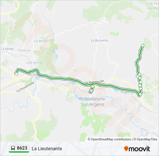 8623 Bus Line Map