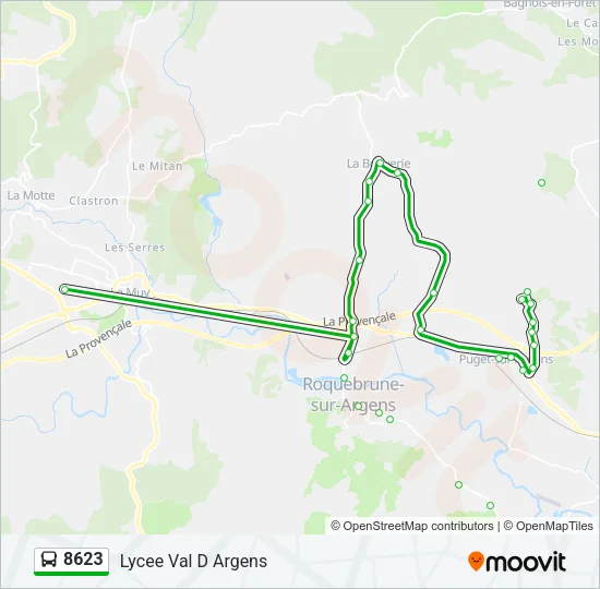 8623 Bus Line Map