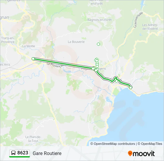 8623 Bus Line Map