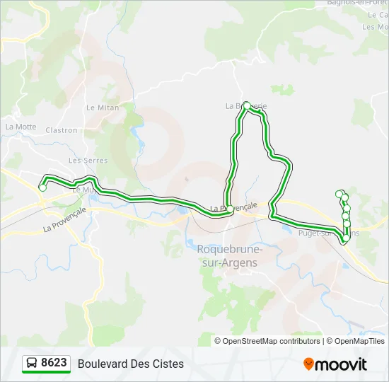 8623 Bus Line Map