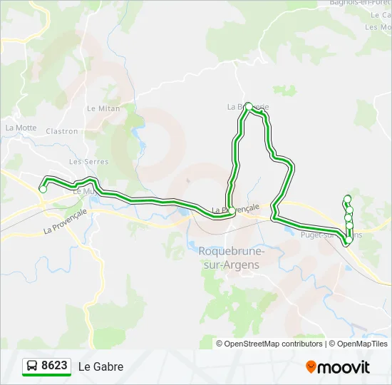 8623 Bus Line Map